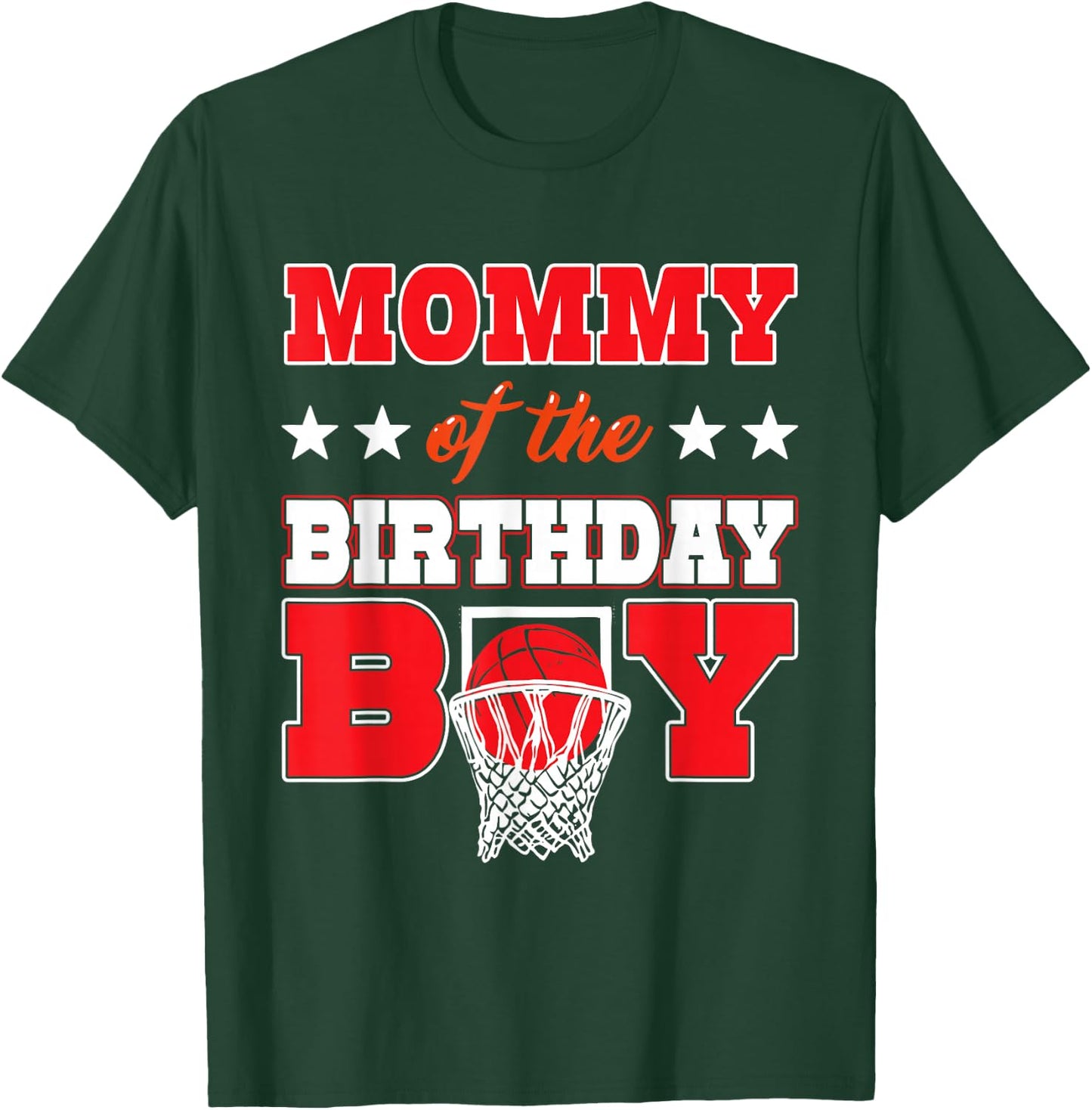 Basketball Party Mommy of the Birthday Boy Baller Family Mom T-Shirt - T-Shirt | Forest