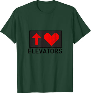 I Love Elevators T-Shirt - T-Shirt | Forest
