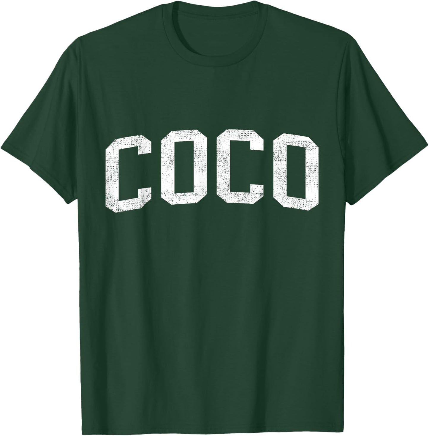 Coco Family Matching Vintage Mother's Day Coco Classic Bold Font Coco Birthday Gift T-Shirt - T-Shirt | Forest