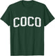 Coco Family Matching Vintage Mother's Day Coco Classic Bold Font Coco Birthday Gift T-Shirt - T-Shirt | Forest