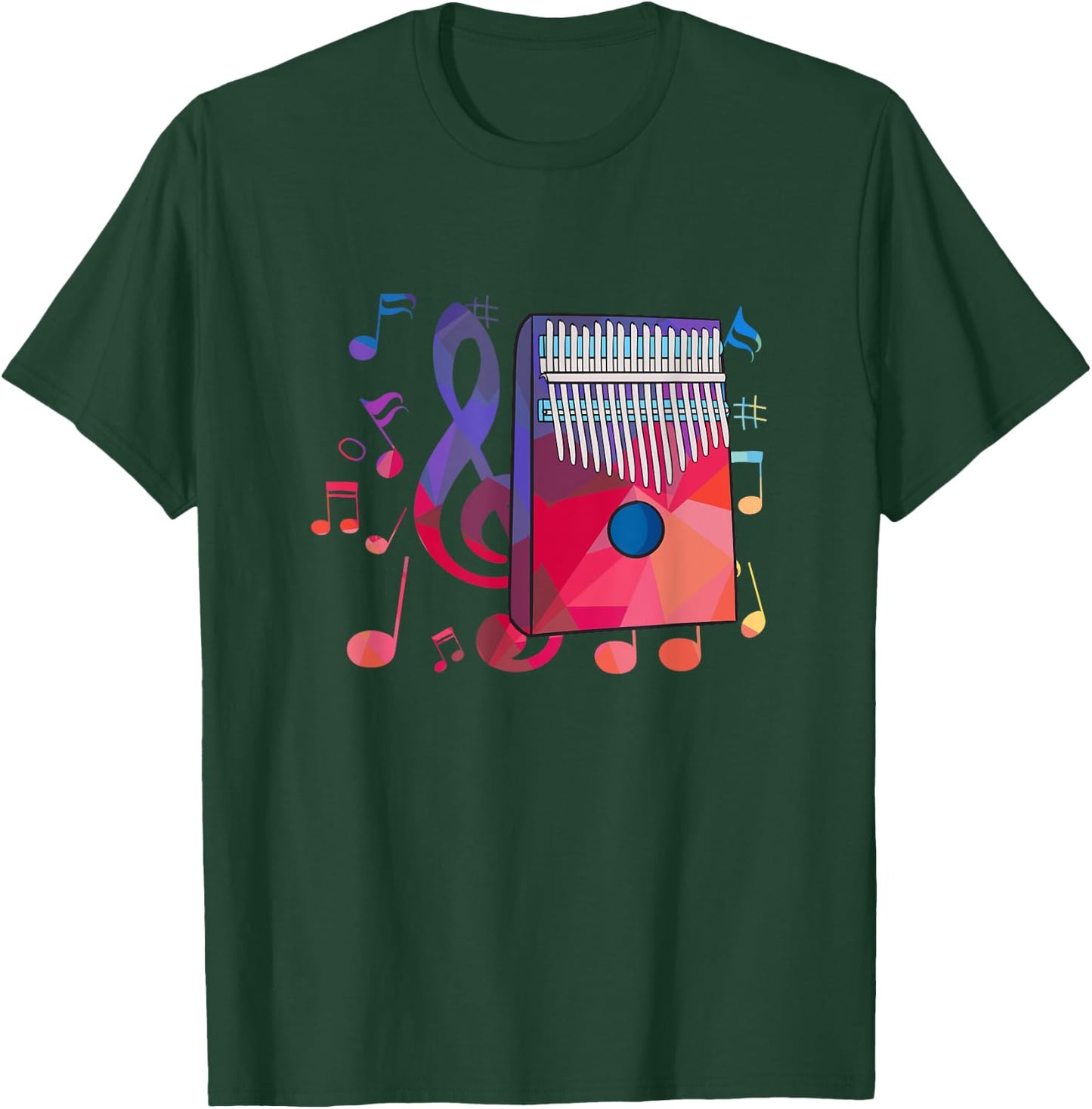 Colorful Idiophone Design for Kalimba Players T-Shirt - T-Shirt | Forest