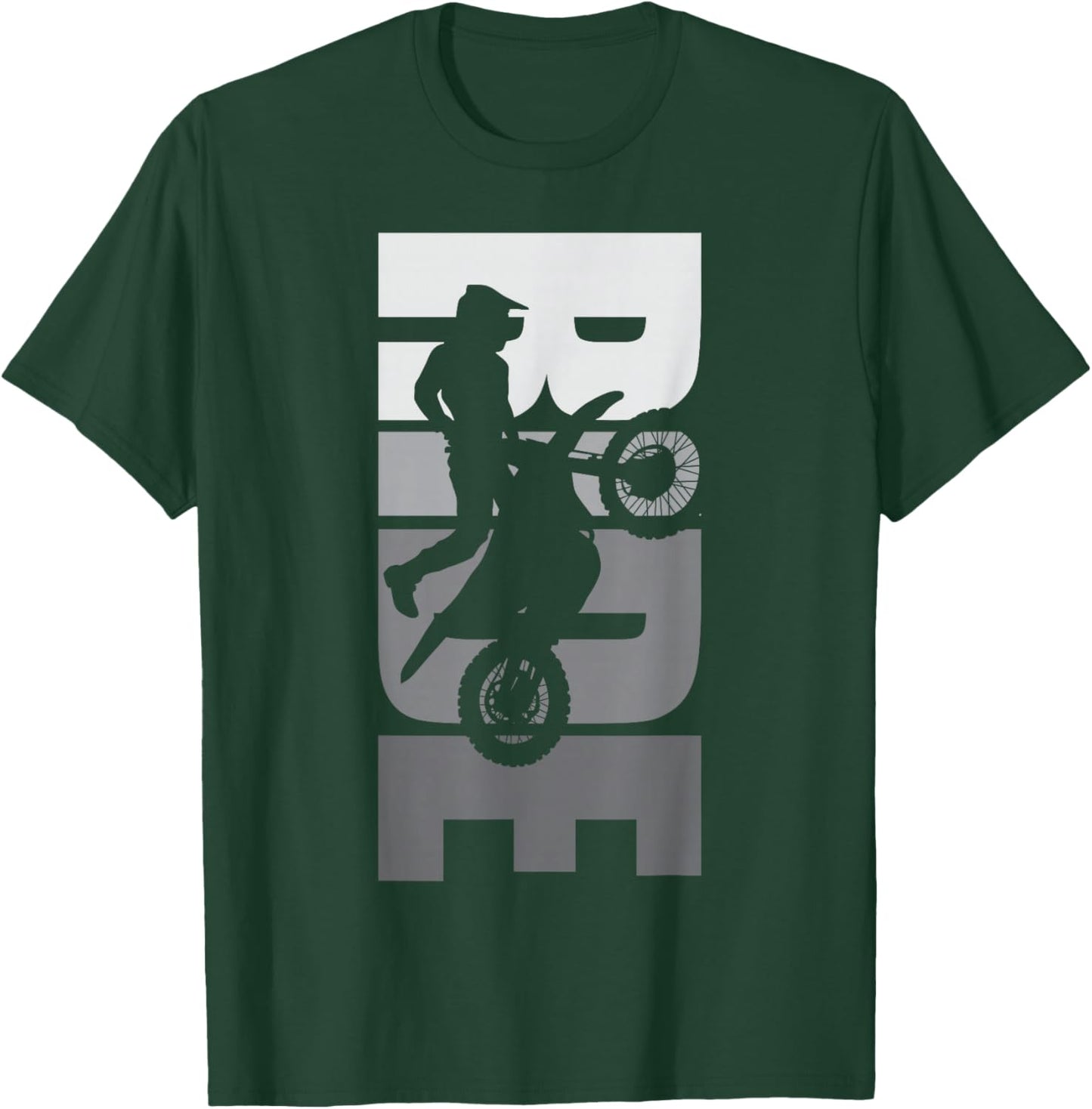Ride: Dirt Bike Motocross Motorbike MX Off-Road Life Passion T-Shirt - T-Shirt | Forest
