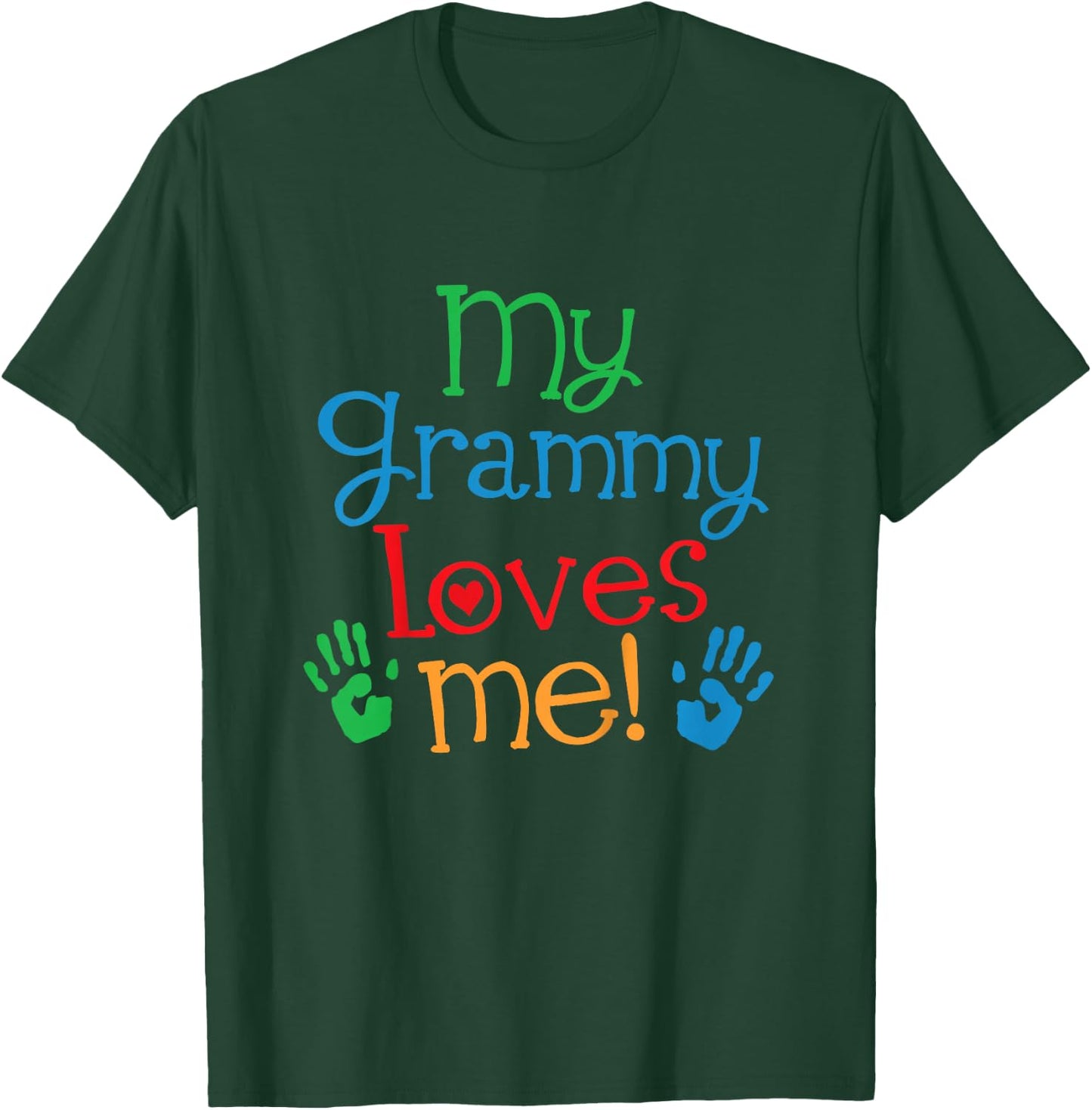 Kids My Grammy Loves Me Grandson T-Shirt - T-Shirt | Forest