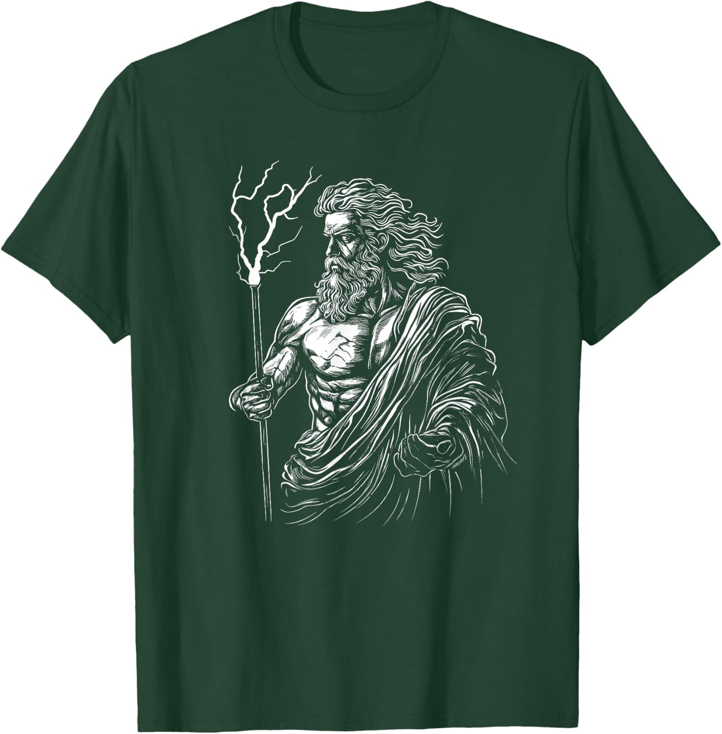 Zeus Greek Mythology Design T-Shirt - T-Shirt | Forest