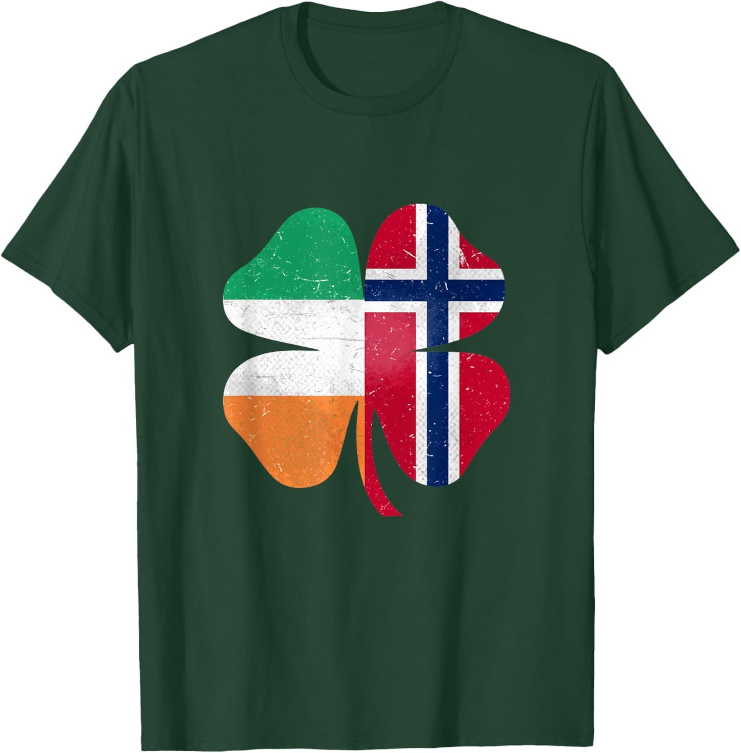 Norwegian Irish Shamrock Norway Ireland St. Patrick's Day T-Shirt - T-Shirt | Forest