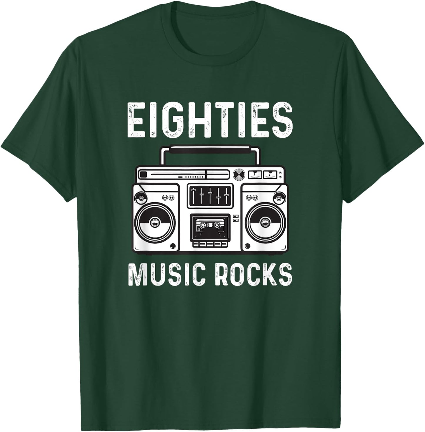 Eighties Music Rocks 80's Music T-Shirt - T-Shirt | Forest