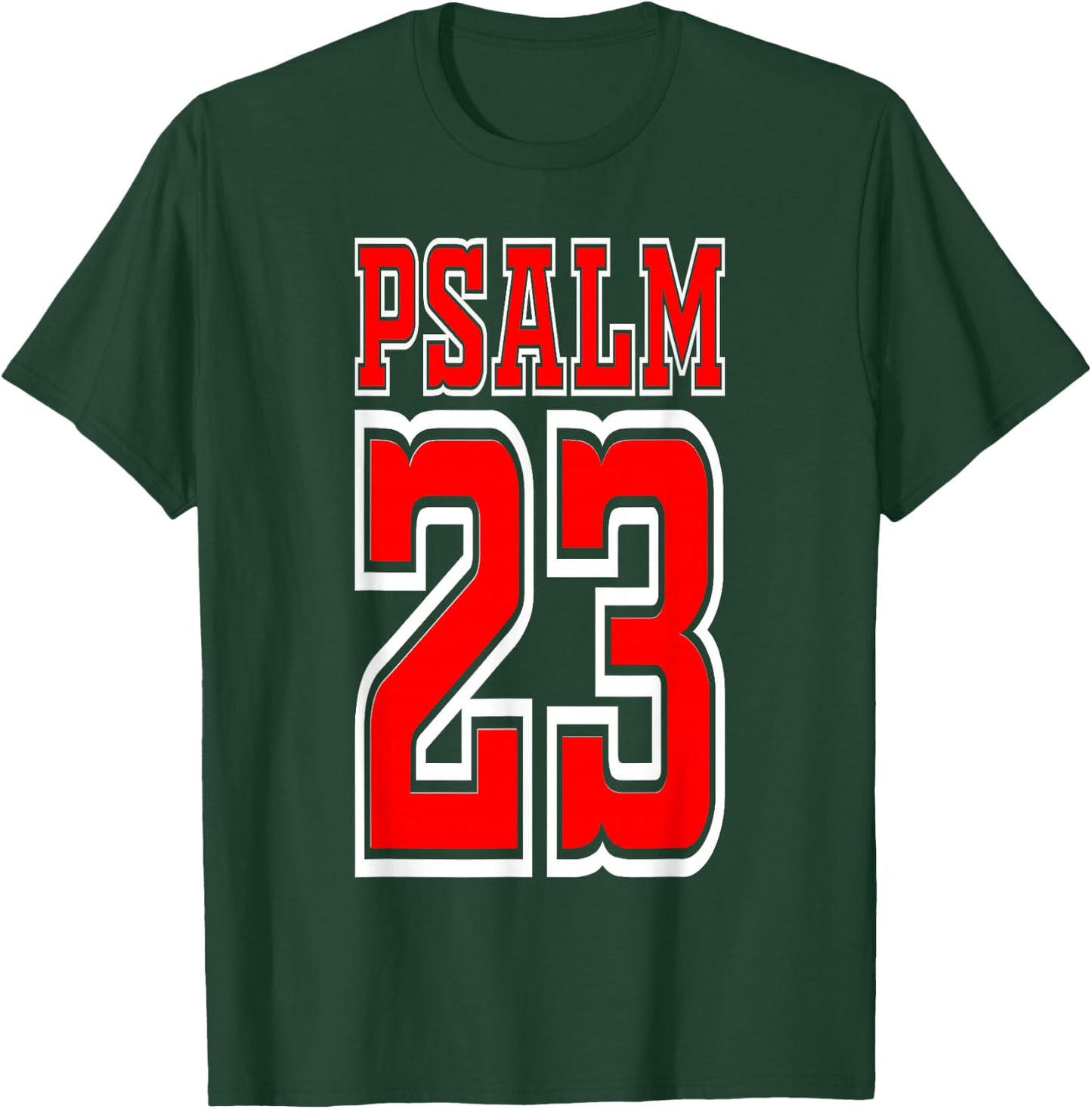 Psalm 23 Jersey Style T-Shirt - T-Shirt | Forest