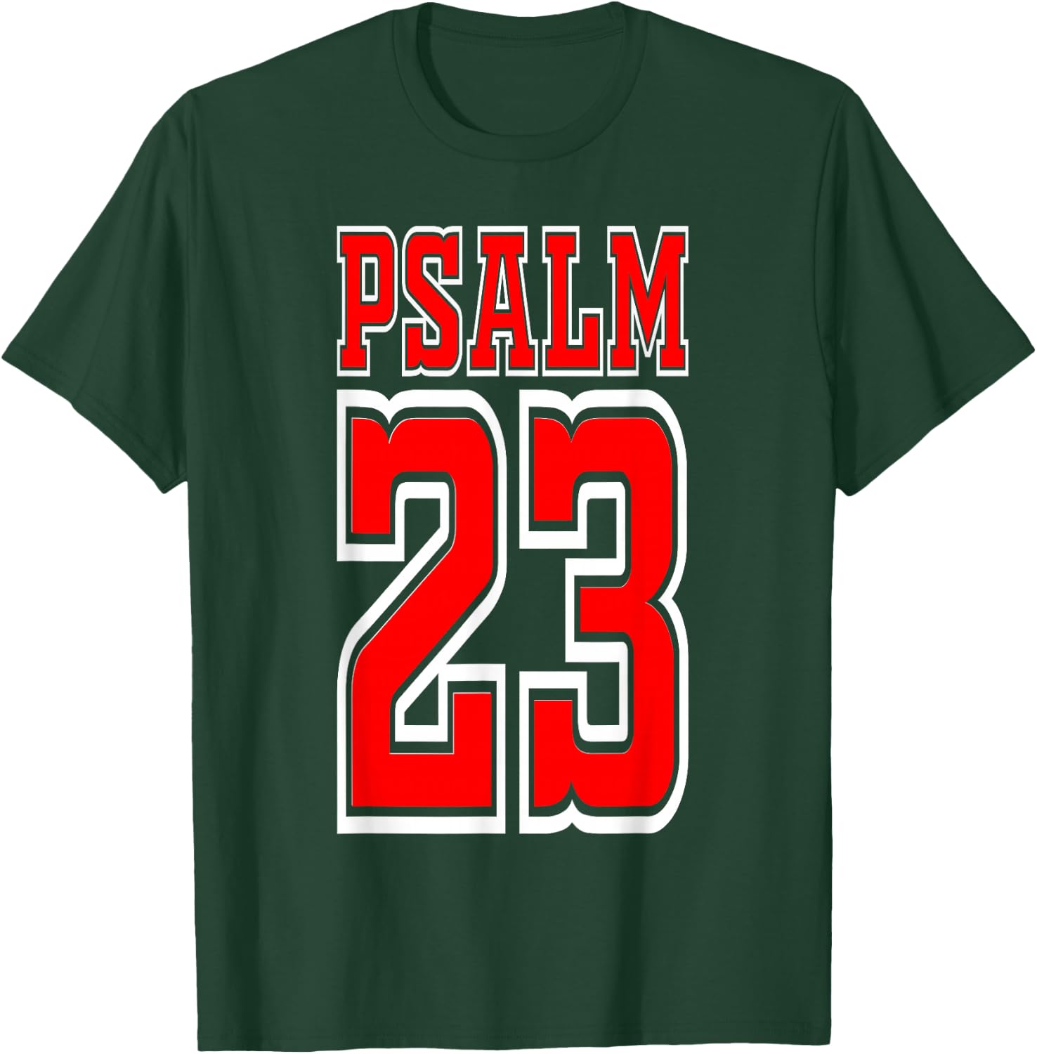 Psalm 23 Jersey Style T-Shirt - T-Shirt | Forest
