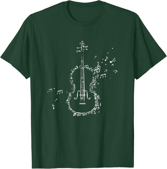 Melody Music Gift Violin T-Shirt - T-Shirt | Forest