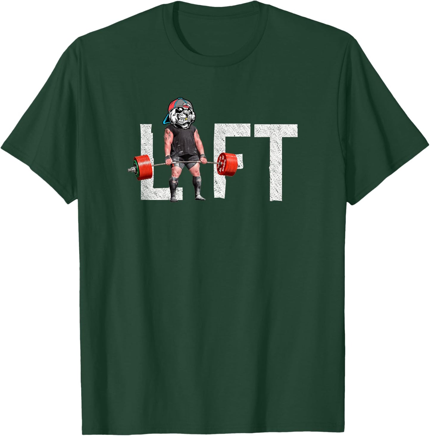 Lift Panda - Weight Lifting - Gym Shirt Work Out - Deadlift T-Shirt - T-Shirt | Forest