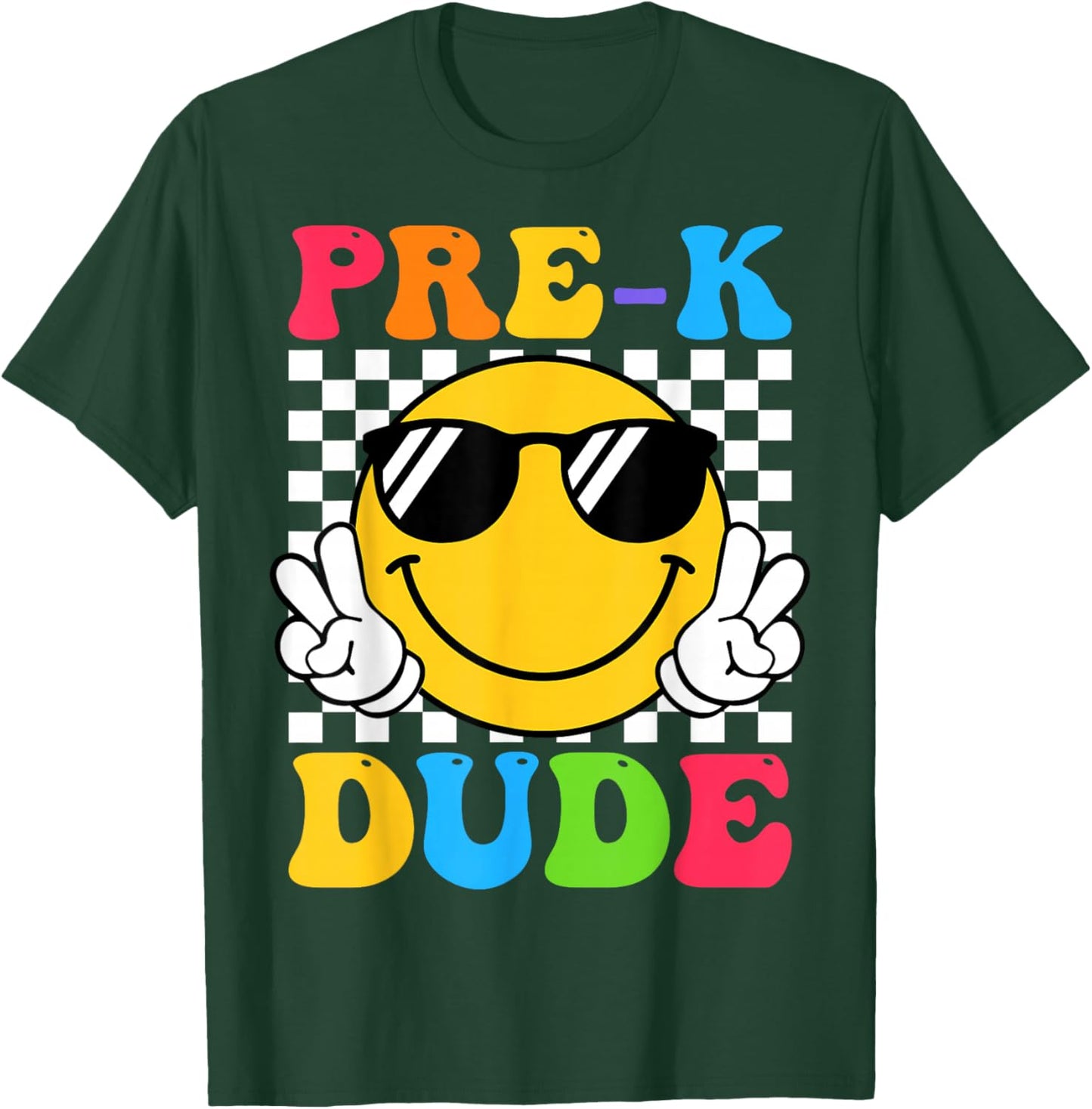Groovy Pre-K Dude First Day of Preschool Back to School T-Shirt - T-Shirt | Forest