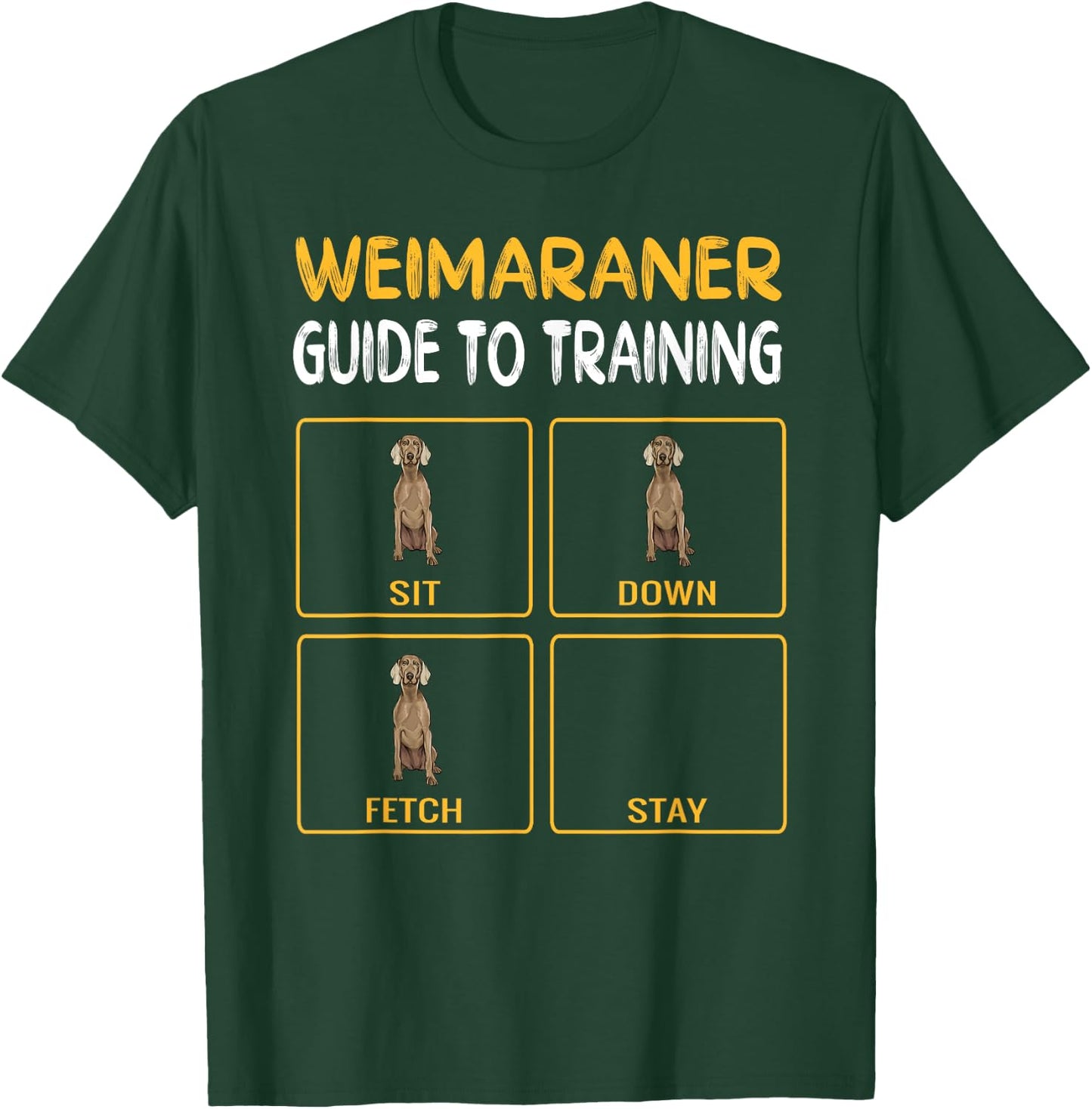 Funny Weimaraner Guide To Training Dog Obedience Trainer Women T-Shirt - T-Shirt | Forest