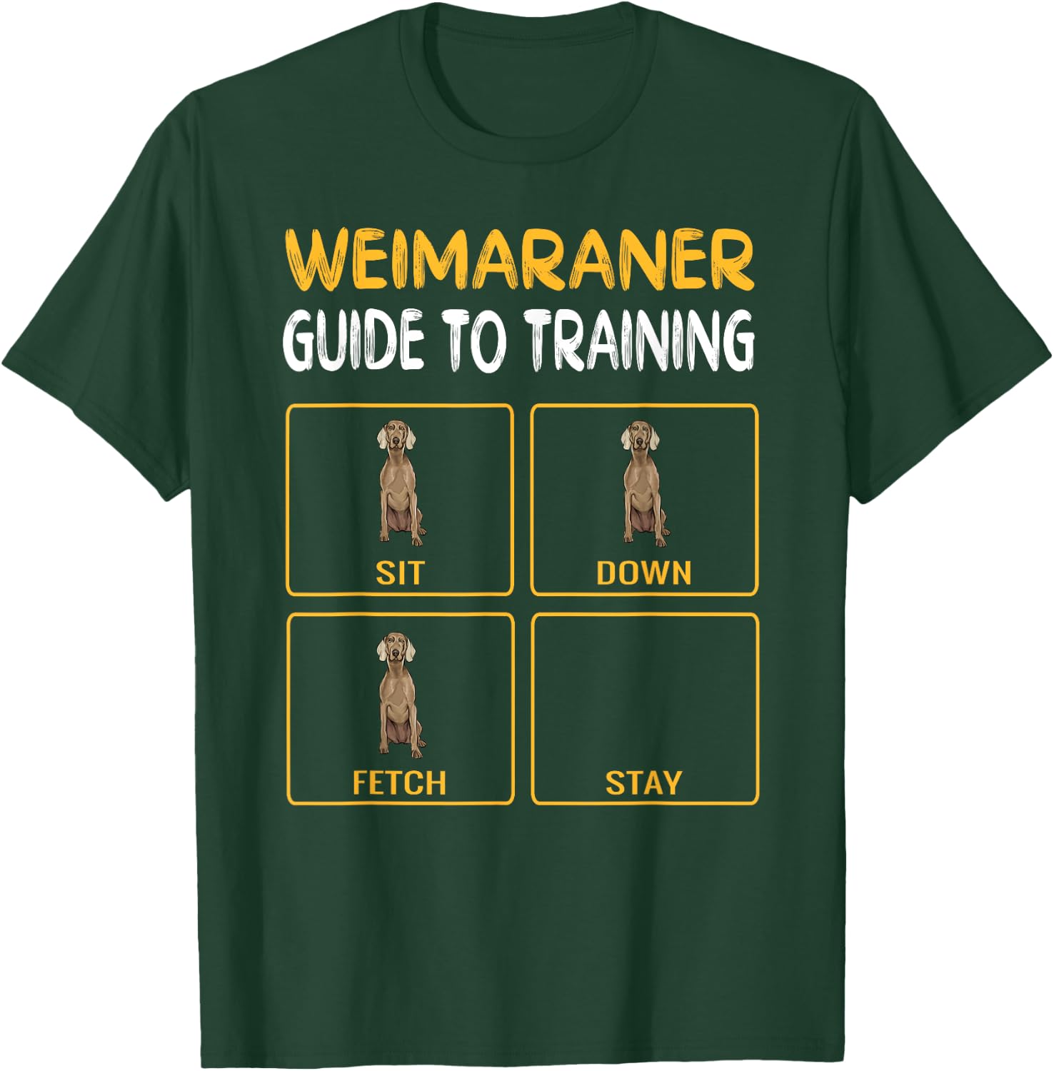 Funny Weimaraner Guide To Training Dog Obedience Trainer Women T-Shirt - T-Shirt | Forest
