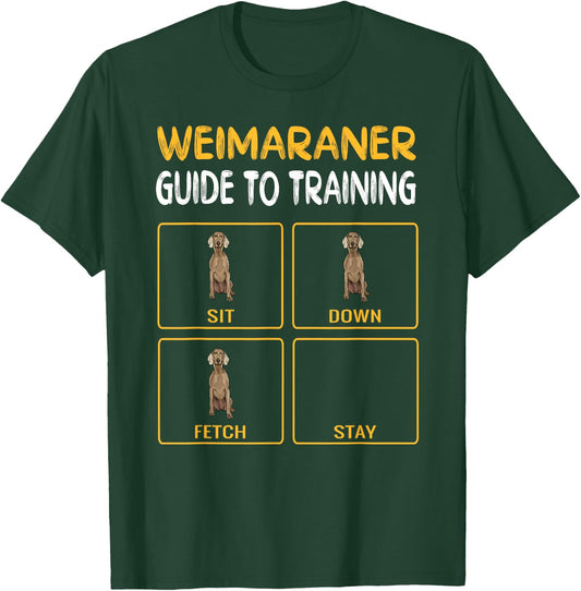Funny Weimaraner Guide To Training Dog Obedience Trainer Women T-Shirt - T-Shirt | Forest