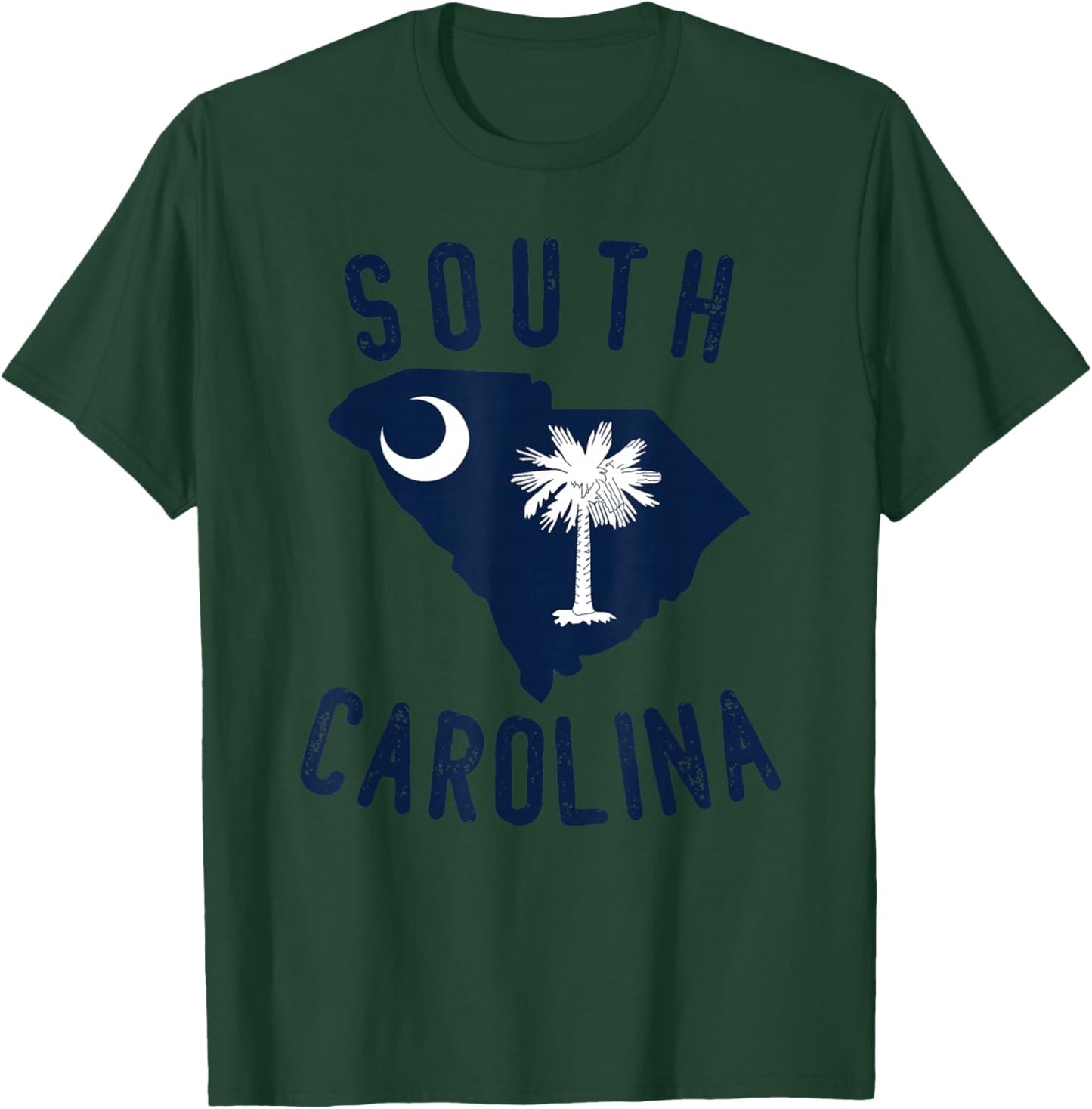 South Carolina State Flag Palmetto Tree Crescent Moon SC T-Shirt - T-Shirt | Forest