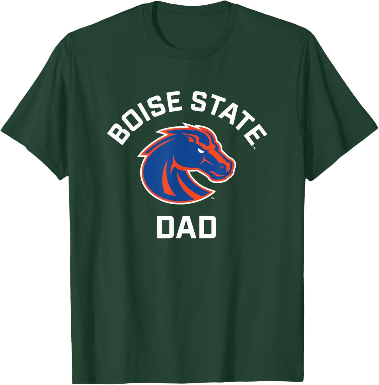 Boise State University BSU Broncos Arched Dad T-Shirt - T-Shirt | Forest