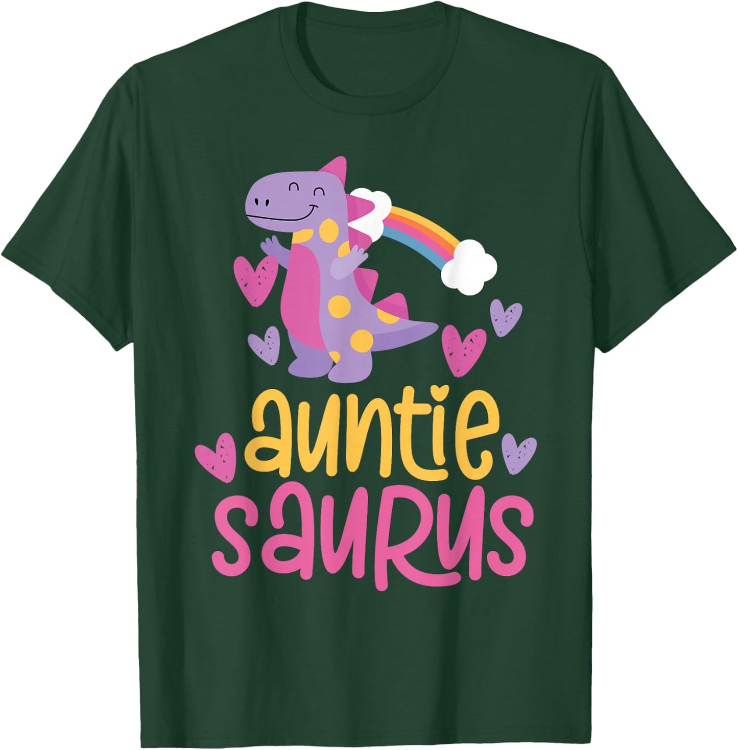 Auntie Saurus Rex Dinosaur Aunt T-Shirt - T-Shirt | Forest