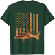 Redfish Fishing Red Drum Tailing USA American Flag Fisherman T-Shirt - T-Shirt | Forest