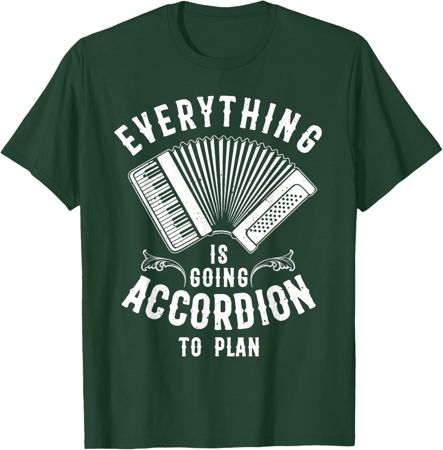 Funny Accordion Gift Men Women Cool Instrument Player Joke T-Shirt - T-Shirt | Forest