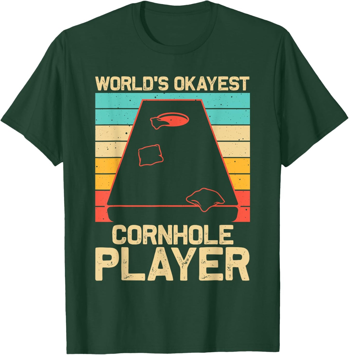 Funny Cornhole Gift Women Bean Bag Toss Game Players T-Shirt - T-Shirt | Forest
