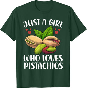 Pistachio Art Girls Fruit Nut Vegan Pistachios T-Shirt - T-Shirt | Forest