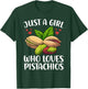 Pistachio Art Girls Fruit Nut Vegan Pistachios T-Shirt - T-Shirt | Forest
