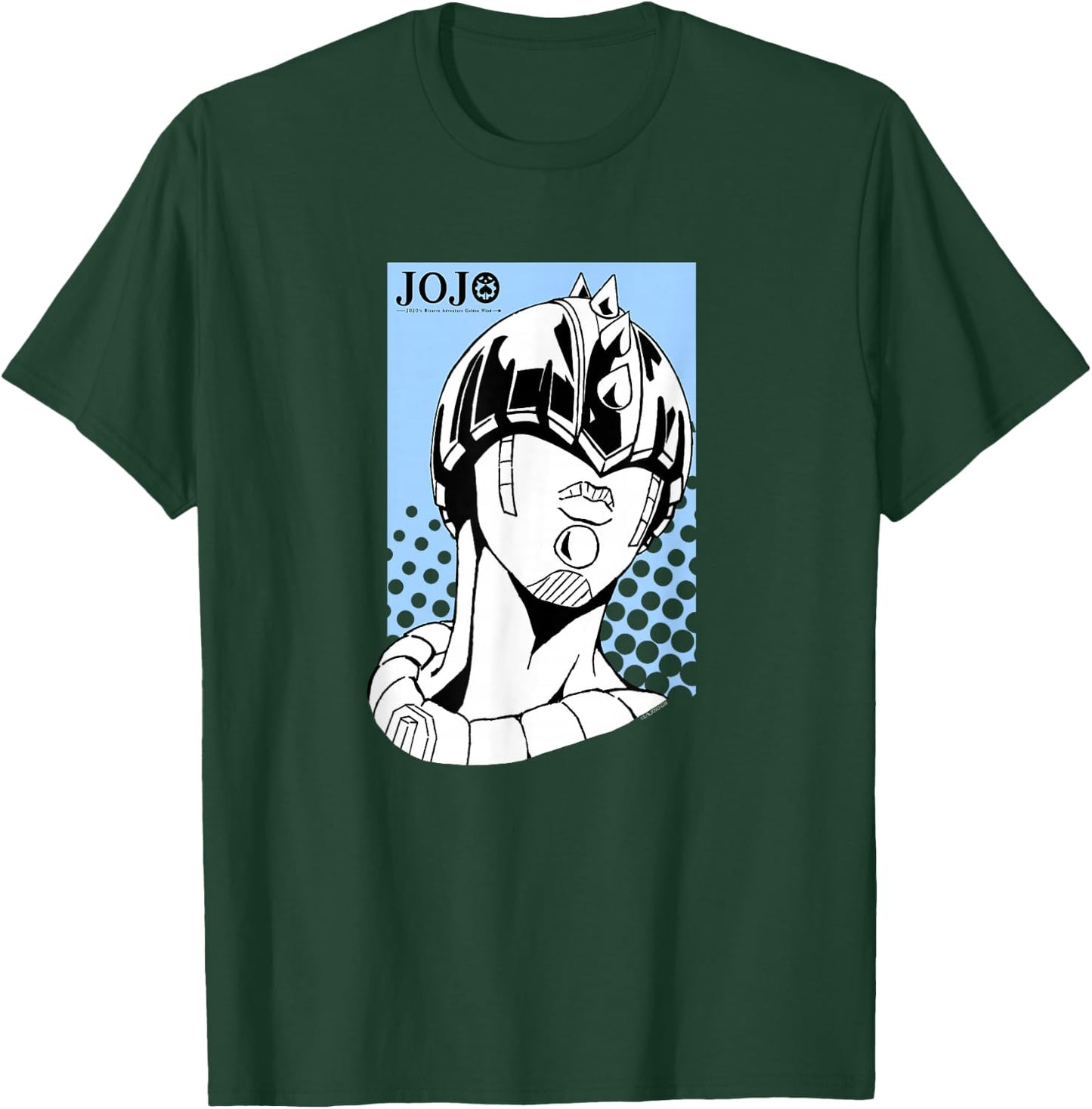 JoJo's Bizarre Adventure Zipper Man Head with Logo Anime T-Shirt - T-Shirt | Forest