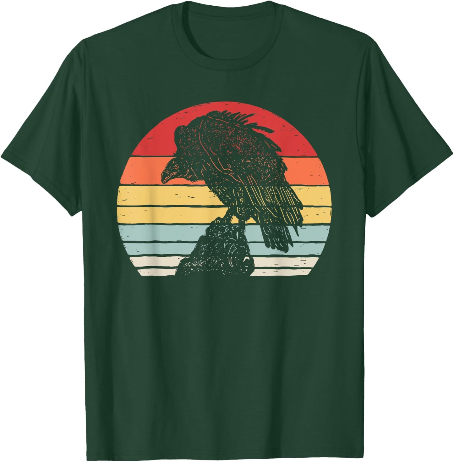 Vintage Retro Vulture Bird T-Shirt - T-Shirt | Forest