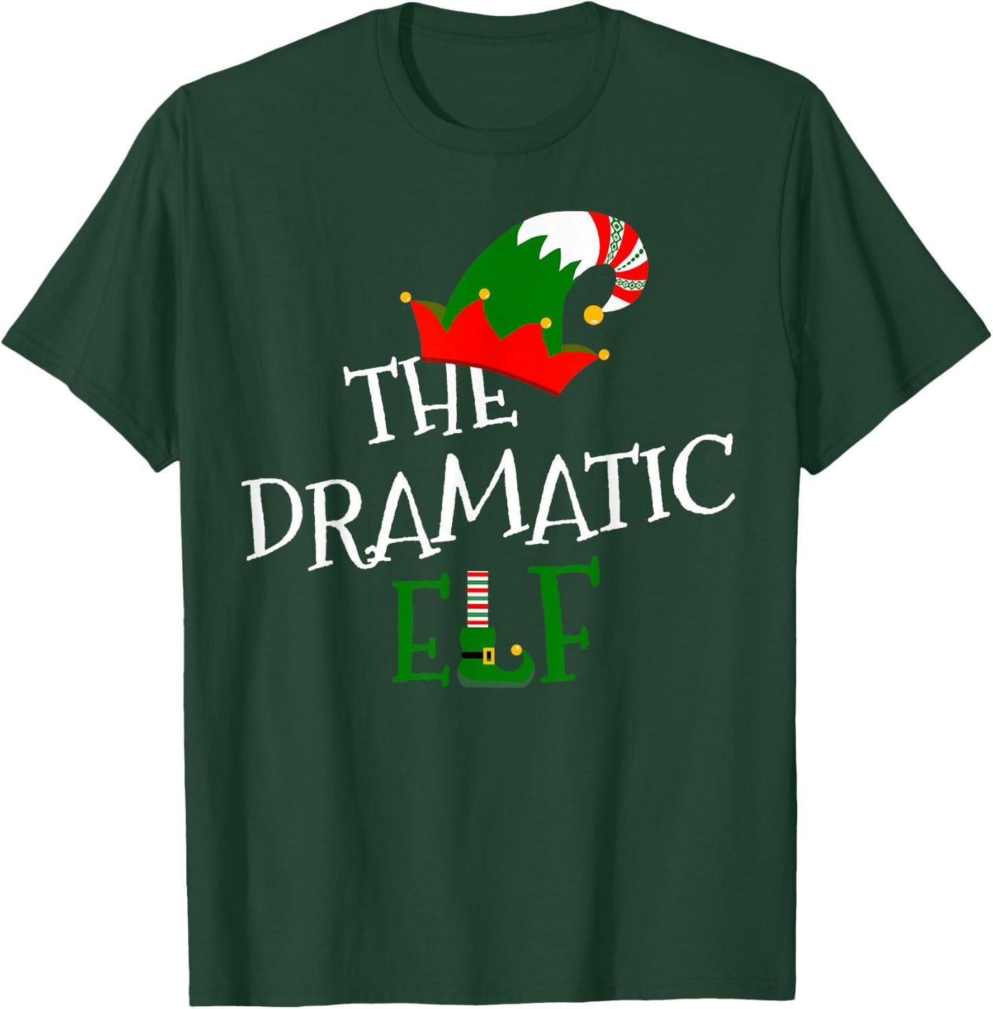 The Dramatic Elf Family Matching Group Gift Christmas Xmas T-Shirt - T-Shirt | Forest