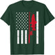 Red Line Flag Fish Firefighter Fishing Patriotic Angler Gift Girls Kids Men T-Shirt - T-Shirt | Forest
