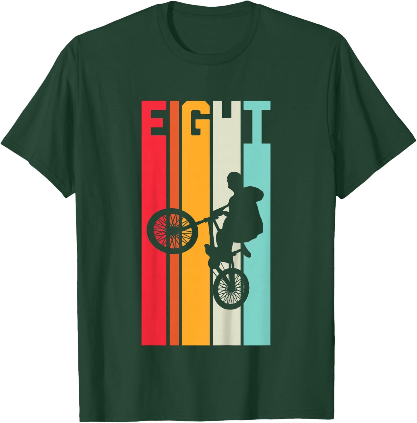 8 Year Old BMX Birthday Gift Party Boys Dirt Biking 8th T-Shirt - T-Shirt | Forest