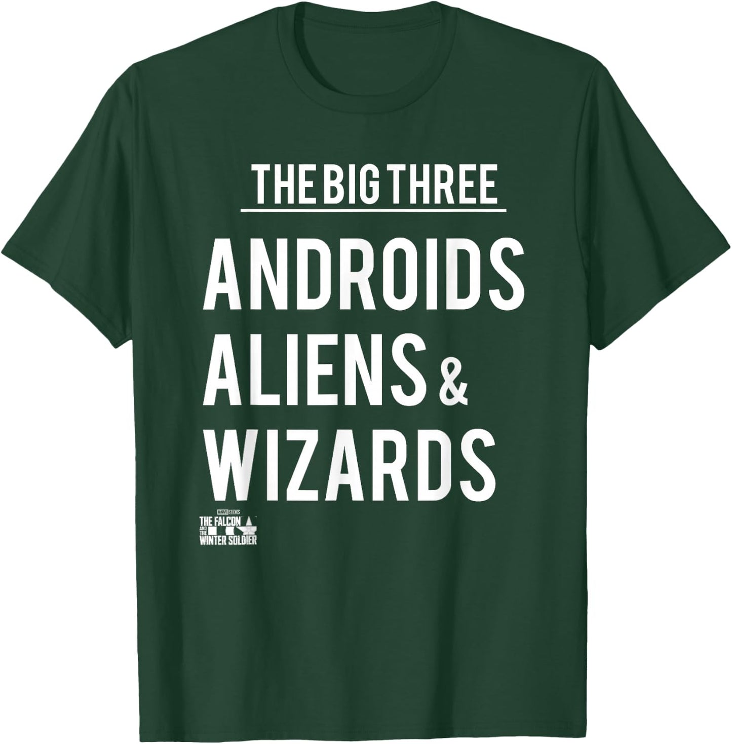 Marvel Falcon Winter Soldier Big 3 Androids Aliens & Wizards T-Shirt - T-Shirt | Forest