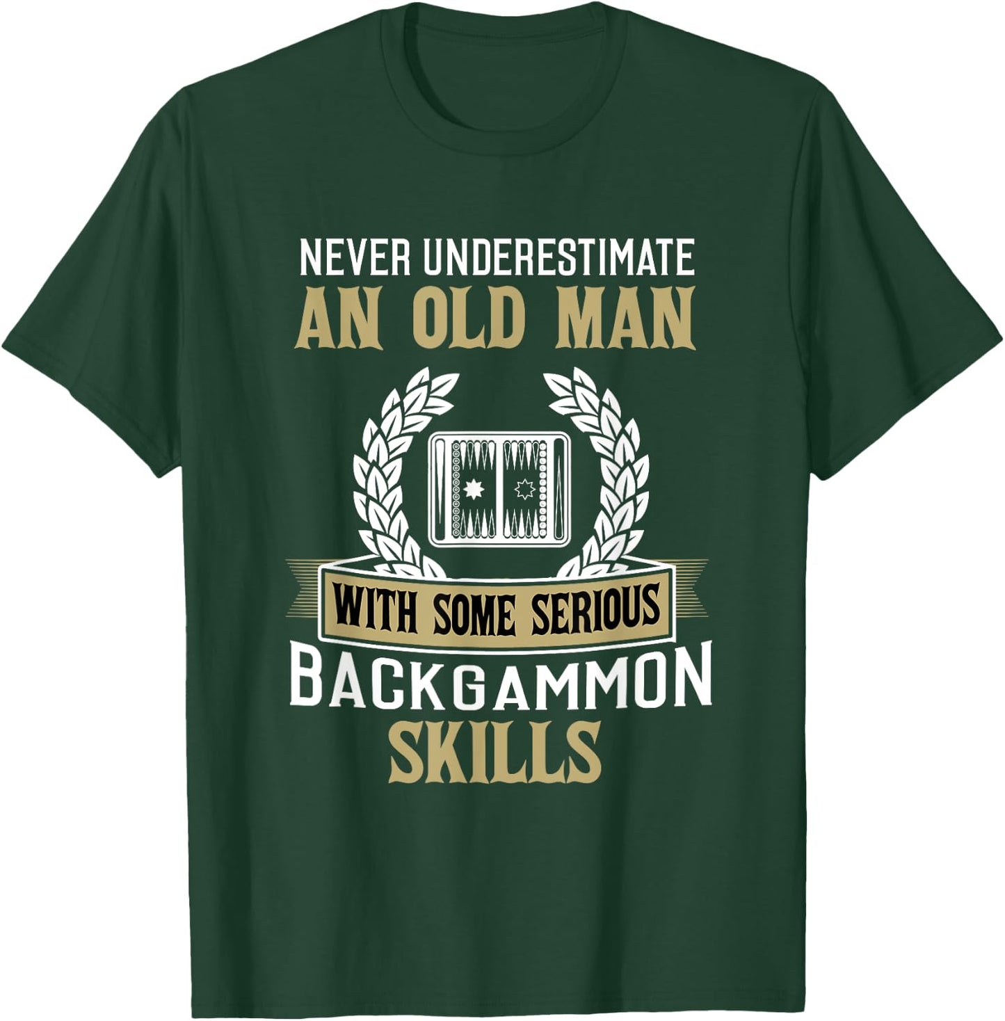 Backgammon Shirt Funny Grandpa Backgammon Player Gift T-Shirt - T-Shirt | Forest