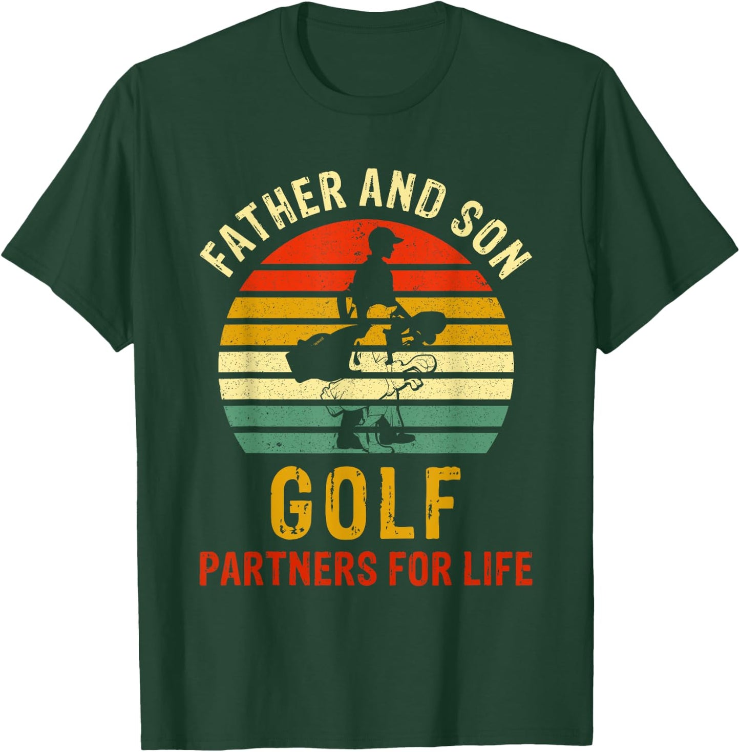Vintage Dad And Son Golf Partners For Life Fathers Day T-Shirt - T-Shirt | Forest