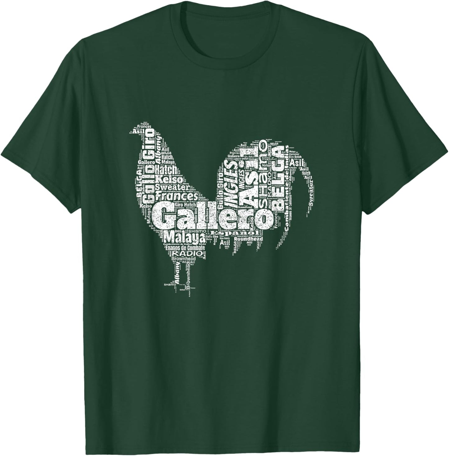 Gallero Tipos De Gallo De Pelea Silueta De Gallo T-Shirt - T-Shirt | Forest