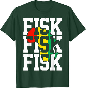 Vintage Fisk Lifetime Africa Map Hometown T-Shirt - T-Shirt | Forest