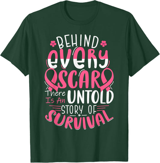 Breast Cancer Awareness Warrior Pink Ribbon Breast Cancer T-Shirt - T-Shirt | Forest