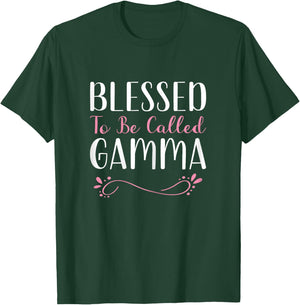 Blessed To Be Called Gamma Grandma Cute Cool T-Shirt - T-Shirt | Forest