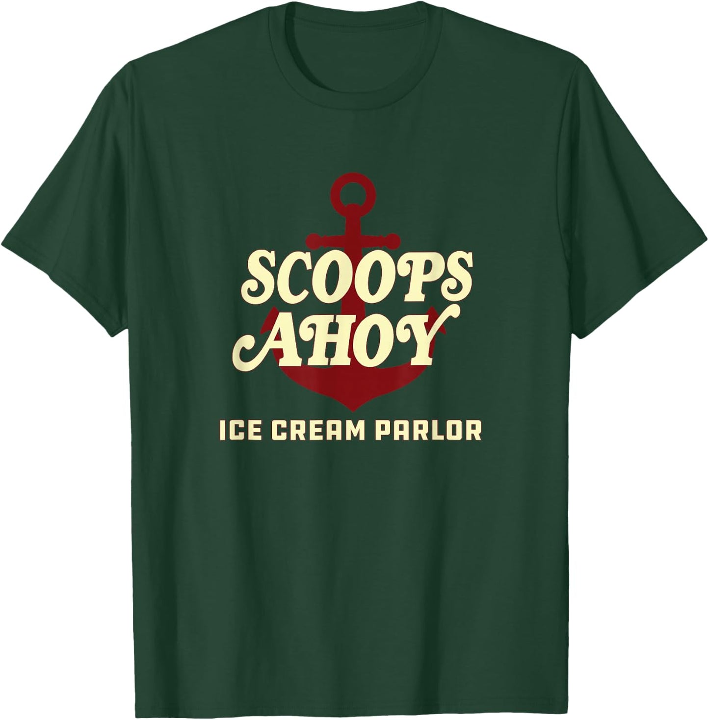 Stranger Things Scoops Ahoy Ice Cream Parlor Logo T-Shirt - T-Shirt | Forest