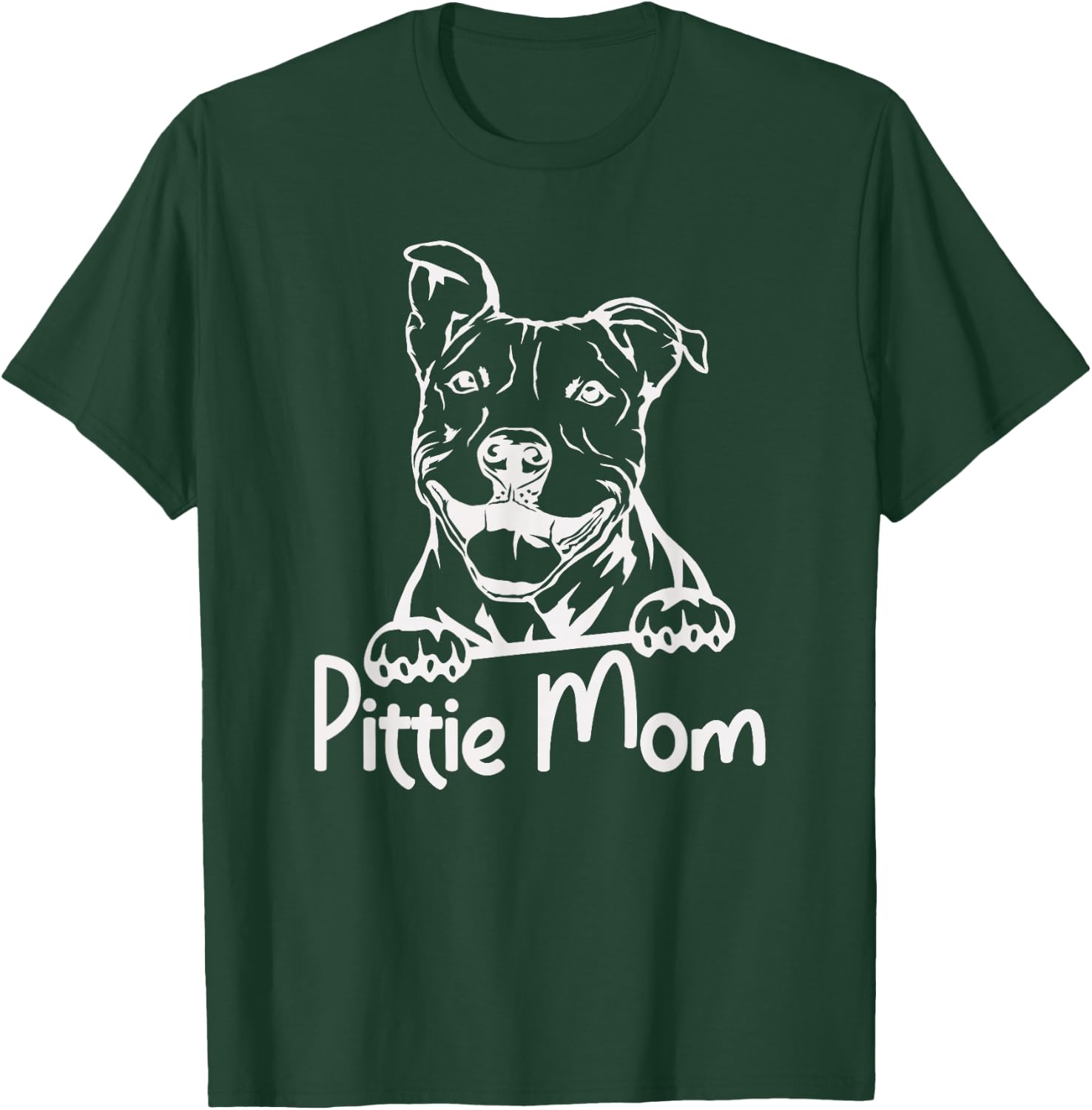 Pittie Mom Pitbull Dog Owner Mother Pitbull Lover Women T-Shirt - T-Shirt | Forest