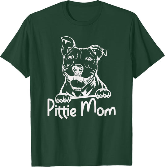 Pittie Mom Pitbull Dog Owner Mother Pitbull Lover Women T-Shirt - T-Shirt | Forest