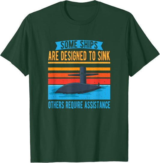 Pigboat Combat Open Sea Veteran Ocean Deep Sub , -Adults, Black, Small, Short Sleeve, Cotton 65% Polyester 35%, Submarine Themed T-Shirt - T-Shirt | Forest