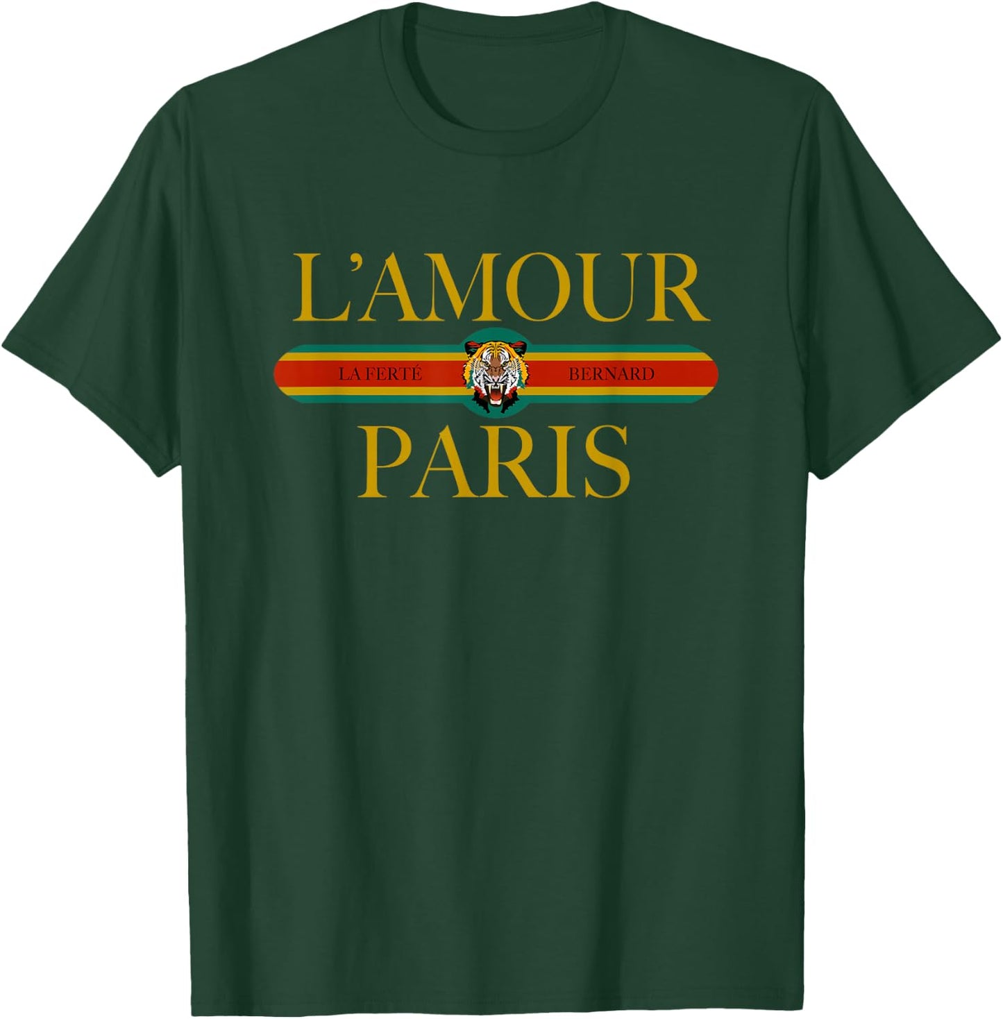 Paris L'Amour - Fashion Tiger Face - I Love Paris - Classic T-Shirt - T-Shirt | Forest