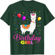Cute Llama Shirt Party Animal Funny Gift Birthday Girl T-Shirt - T-Shirt | Forest