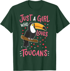 Toucan Just a Girl Who Loves Toucans Bird Gift T-Shirt - T-Shirt | Forest