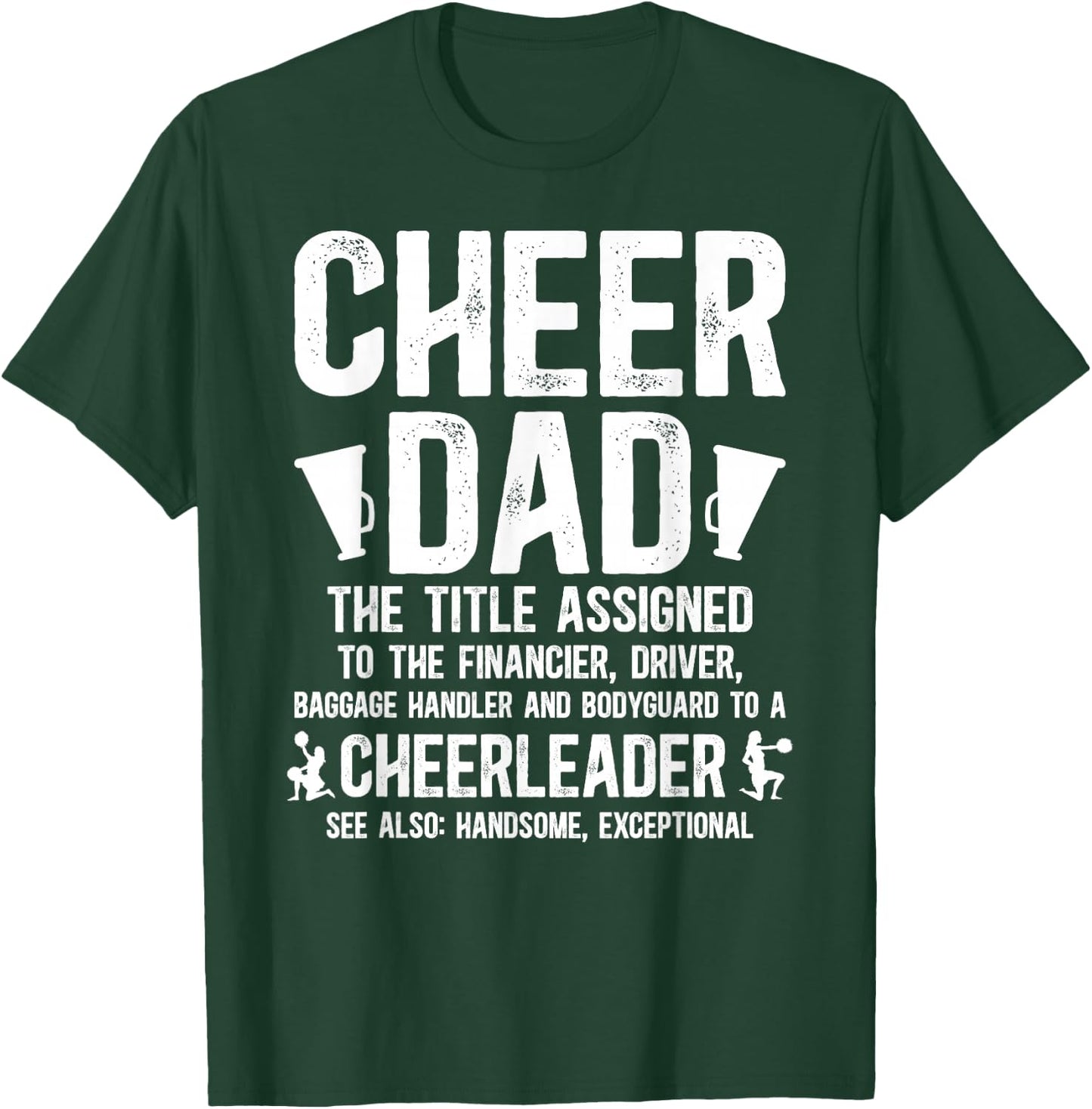 Cheer Dad Definition Cheerleading Dad of A Cheerleader Dad T-Shirt - T-Shirt | Forest