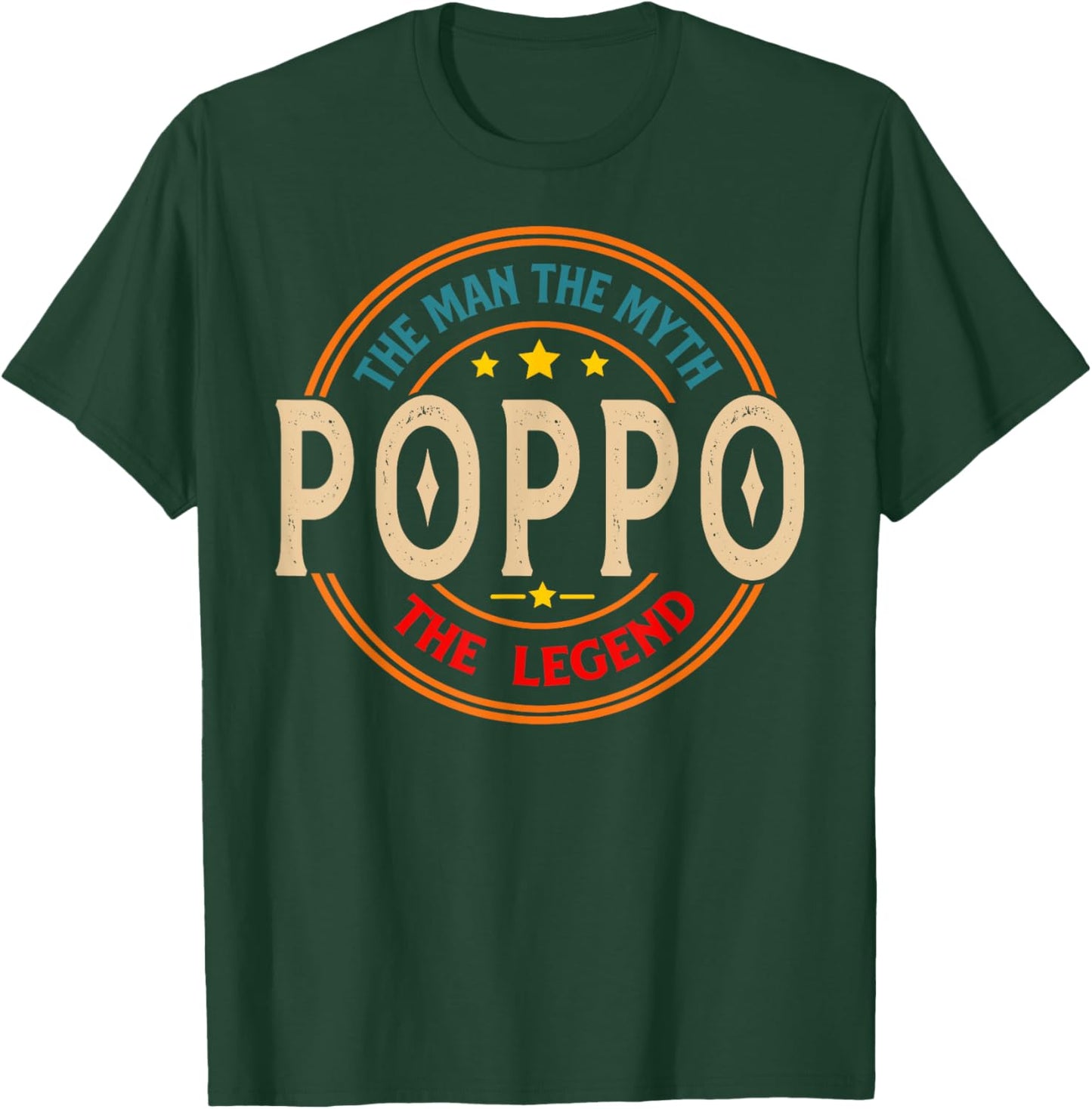 POPPO The Legend The Man, Funny POPPO Fathers Day T-Shirt - T-Shirt | Forest