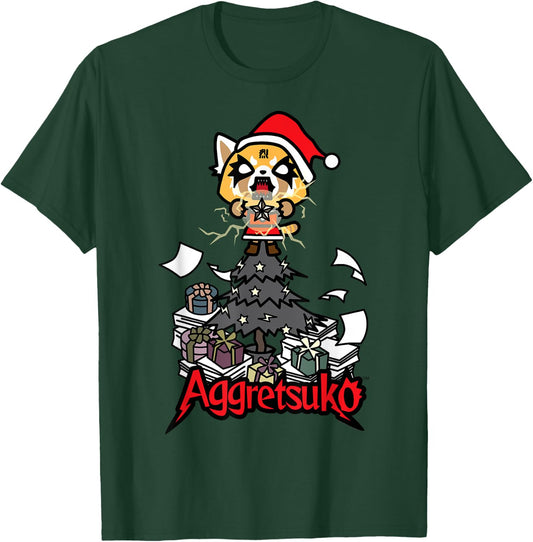 Aggretsuko Metal Christmas Tree T-Shirt - T-Shirt | Forest
