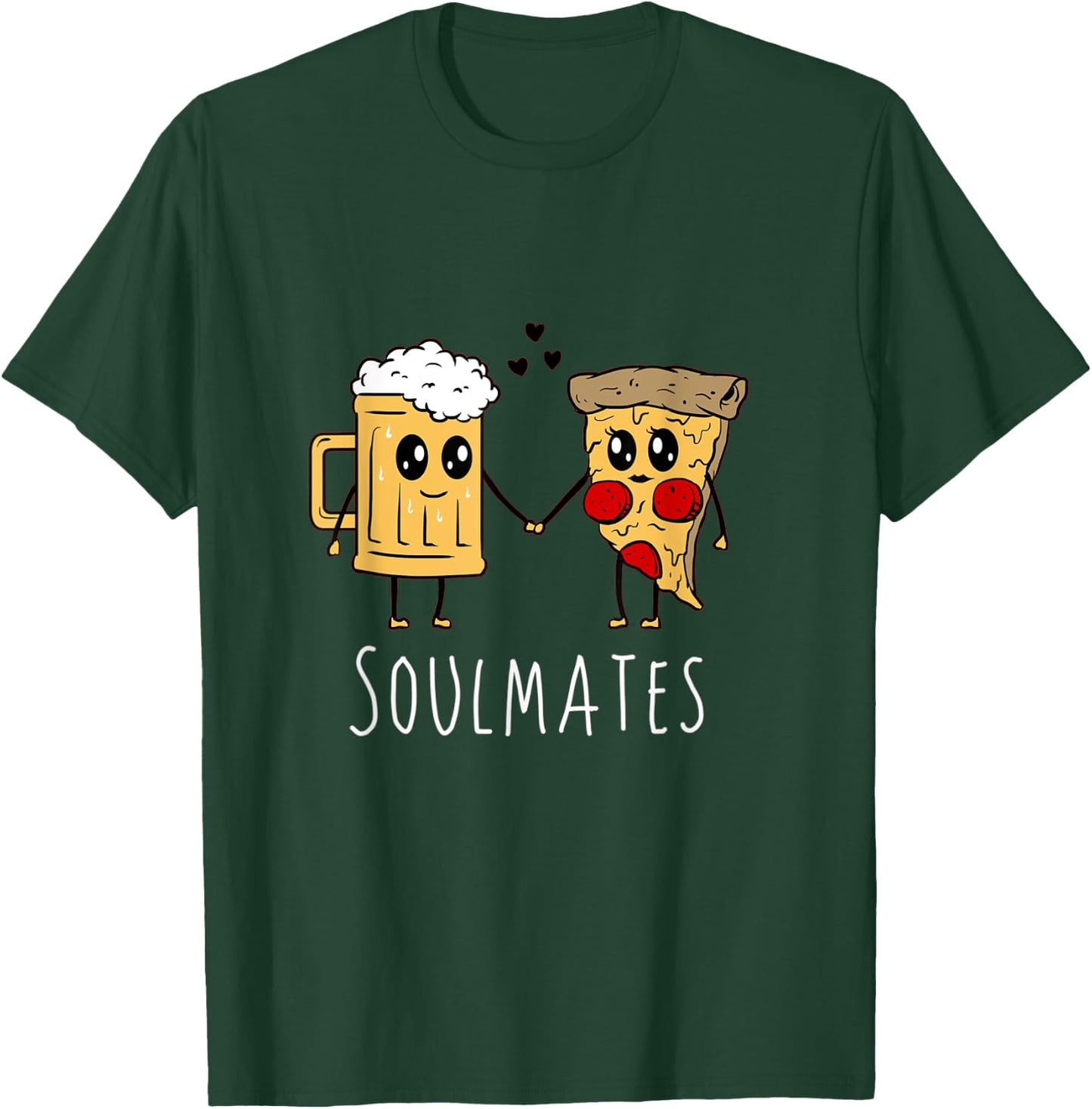 Soulmates Pizza Beer T-Shirt - T-Shirt | Forest