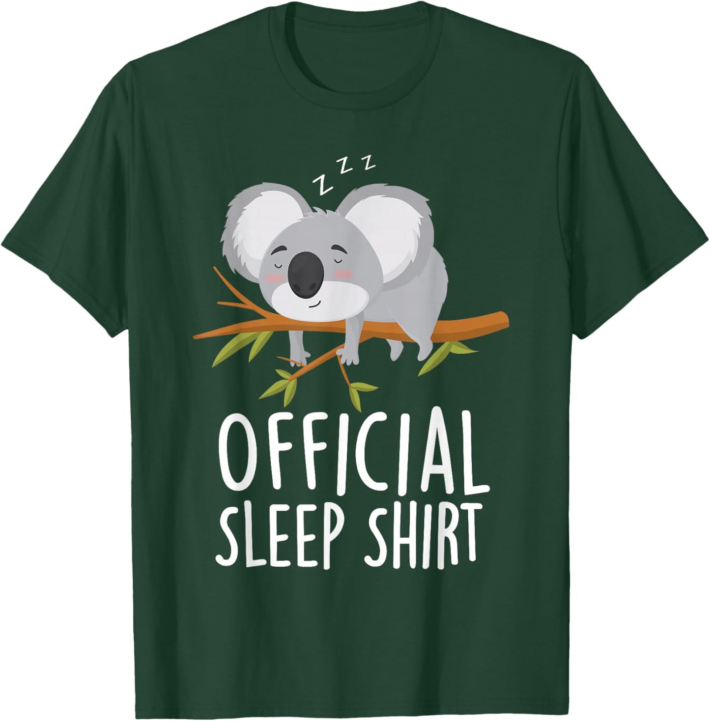 Official Sleep Shirt pajamas nightgown koala bear T-Shirt - T-Shirt | Forest